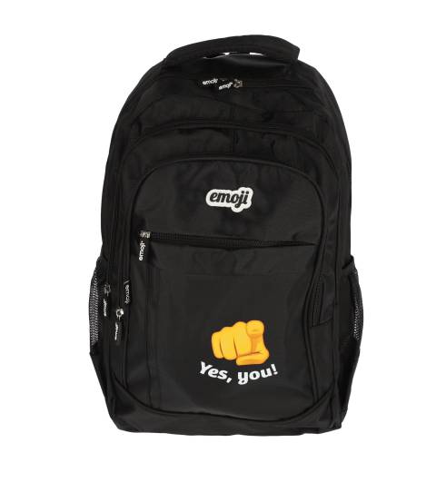 Ghiozdan Laptop EMOJI 4F 47x34x15cm 0,60kg NEGRU Yes You